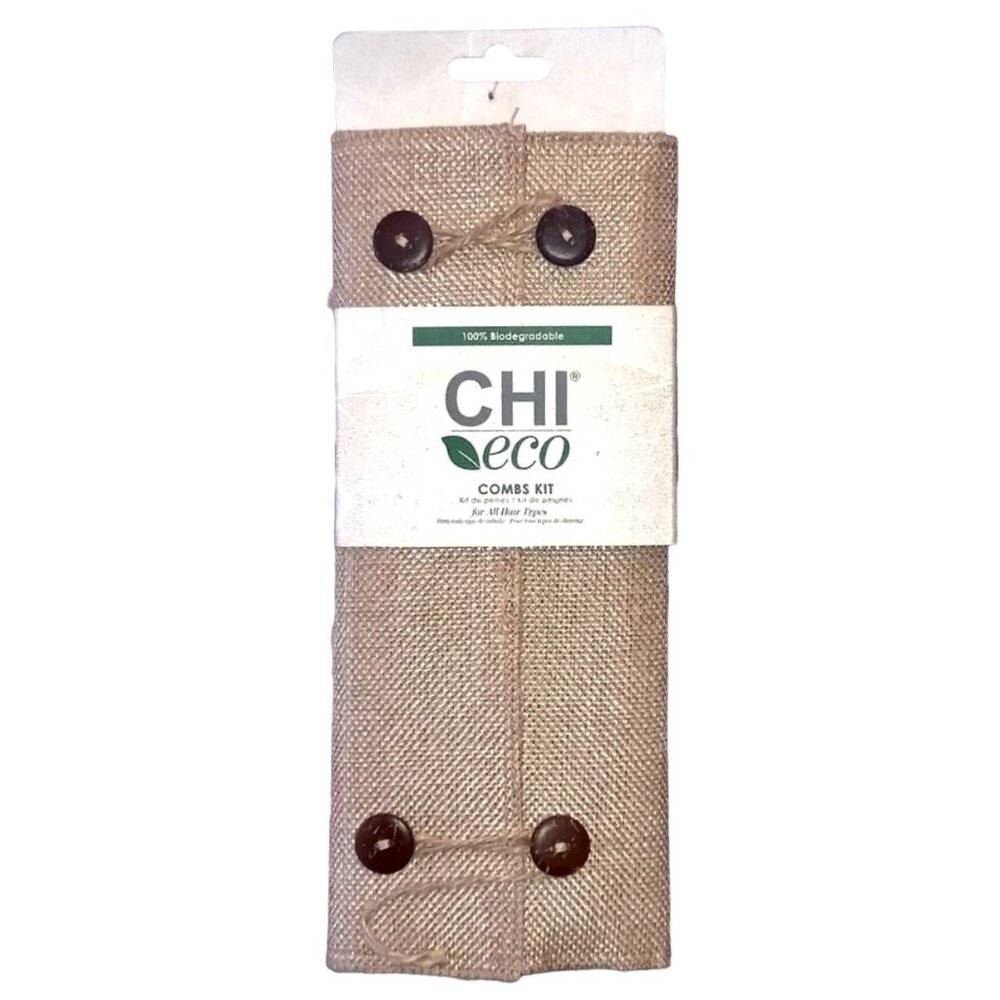 CHI Eco Friendly Combs Kit Set 7 Biodegradable Comb Heat Resistant Storage Bag
